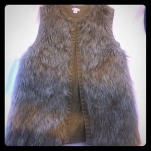 Tan Faux Fur Vest